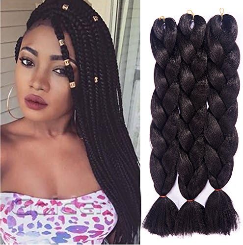 Usexy Ombre Braiding Hair Kanekalon Synthetic Braiding Hair Extensions Black Jumbo Braids 24inch 1pcs/lot