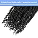 MOBOK 6packs NEW Goddess Locs Crochet Hair 14 Inch Pre-Looped Skinny River Fauxs Locs Wavy Crochet With Curly Hair In Middle And Ends (14inch, 1b#)