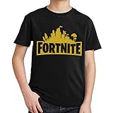 fresh tees Gold Fortnite Tools of The Trade Youth Tshirt (Large 10/12 Yrs, Black)