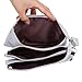 O,Like Super Capacity Pencil Case Three Compartment Pencil Holer Pencil Pouch Pen Bag Cosmetic Bag (grey)