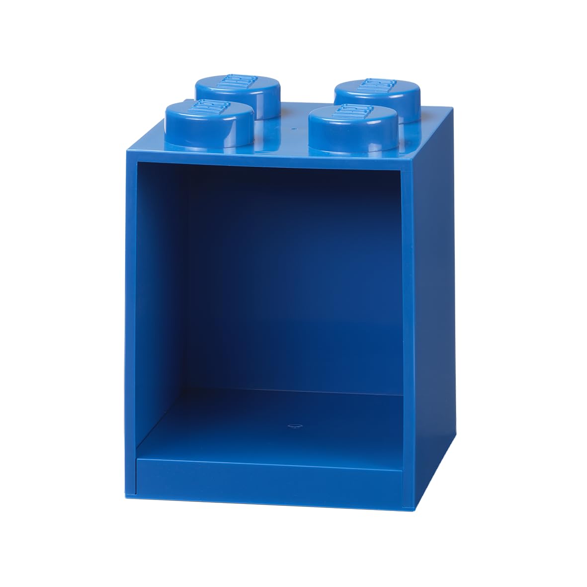 LEGO Brick Shelf 4 Knobs Blue, Stackable LEGO Storage Box, Desk Organiser, Storage Box for Toys, Books, and More, Home Decor, 159 x 161 x 47 mm