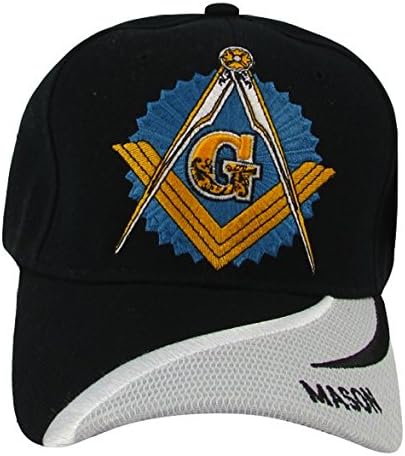 Freemason Embroidered Black Hat Mason Masonic Lodge Baseball Cap
