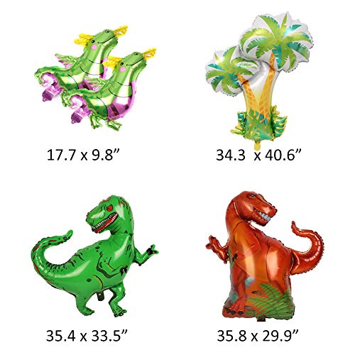 Happy Life 63 Stück Dinosaurier Geburtstag Deko Set für Kinder, Alles Gute Zum Geburtstag Girlande, Dino Luftballons… – Bild 4