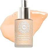 Honeybee Gardens Golden Hour Foundation In Luminous, Lightly Warm Neutral, Skin-Perfecting, Luminous Finish, Vegan, 34.5ml