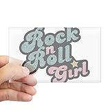 CafePress - Rock N Roll Girl Sticker - Rectangle Bumper Sticker Car Decal