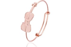 SENFAI Preppy Bracelets Music Lover Violin Stretch Bangle Bracelet Jewelry Gifts