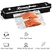 Vacuum Sealer, GEEDIAR Food Vacuum Sealer Machine, Compact Automatic Vacuum Sealing System for Dry & Moist Foods Preservation and Storage Including 15 Sealer Bags, Black