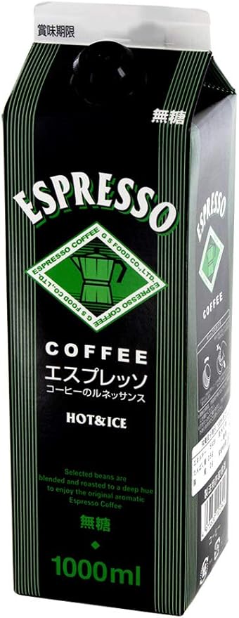 Amazon ジーエスフード エスプレッソ コーヒーのルネッサンス 無糖 1l紙パック 12本入 コーヒーのルネッサンス コーヒー飲料 通販