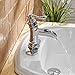 BWE Bathroom Faucet Chrome Waterfall Sink Bath Faucets Single Handle Hole Lavatory Vanity Restroom Commercial Water Supply Lines Hose Polished Lead-Free