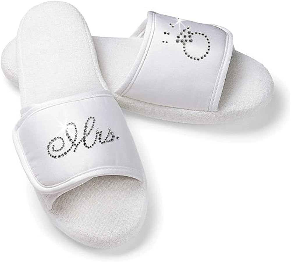 fluffy bridal slippers