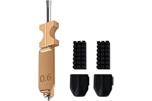 HzdaDeve Upgraded 0.6MM Hotend Kit for Flashforge AD5X Quick-Detachable Nozzle Extruder Quick Release Nozzle Heater Block Throat Tube with 2PK Silicone Cover and 2PK Nozzle Brush 3D Printer Accessory