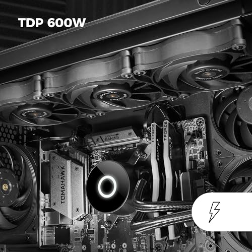 ML-PRO360, Refrigeración Líquida CPU Profesional, TDP 600W, 3x Ventiladores FDB Ultra-silenciosos, Bomba Opti-Chamber con Anillo de Iluminación Blanco, Multisocket Universal, Negro
