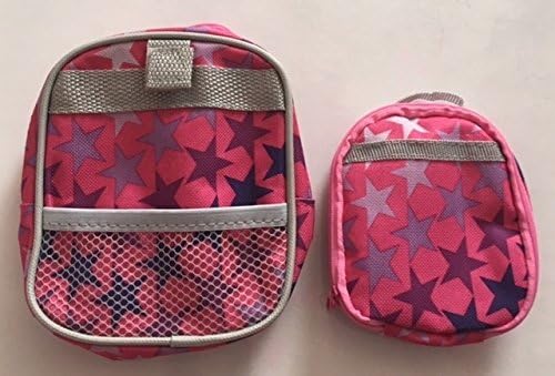 18 Inch Doll Pink Backpack and Lunchbox Sized For American Girl Dolls
