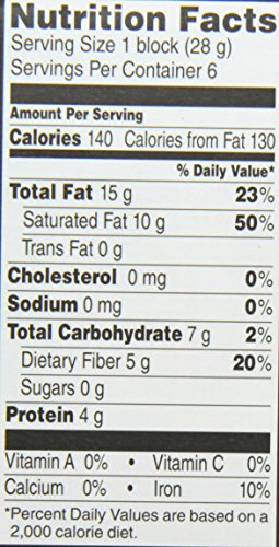 DAGOBA Organic Unsweetened Baking Chocolate Bar, 6 Ounce (Pack of 5)