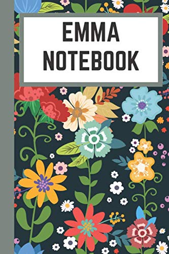 Emma Notebook: Ideal Personalized Notebook for girls named Emma 6 x 9 inches Blank Lined Journal Size 120 pages