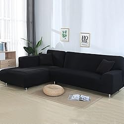 cjc Sofa Covers for L Shape, 2PCS Polyester Fabric