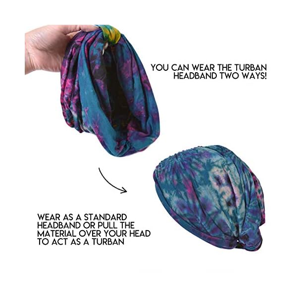 Casualbox Tie Dye Cinta Para El Pelo Hippie Moda Elástico Cabeza Envolver Tapa 60'S 70'S Retro Bandana Psicodélico Flor… | DeHippies.com
