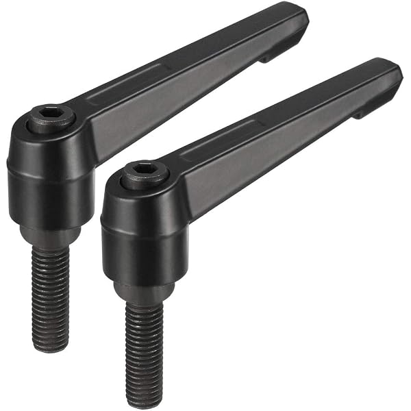 uxcell M10*1.5 Handle Adjustable Clamping Lever Thread Push Button 