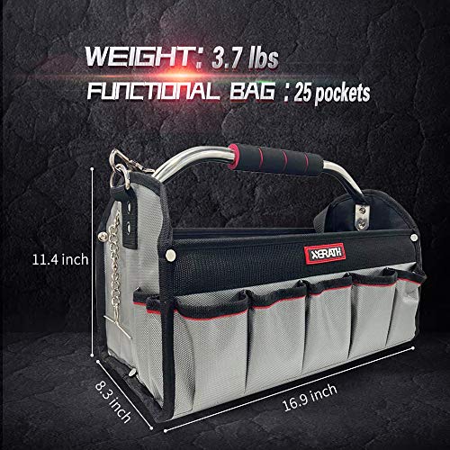 XERATH Open Top Tool Bag, Multiple Size(12, 16, 20 inch) Tool Carrier