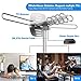 Outdoor Digital Amplified HDTV Antenna, 150 Mile Motorized 360 Degree Rotation, Wireless Remote Control, 59FT RG6 Coax Cable, Coaxial, UHF VHF 1080P 4K, Support 2 TVs