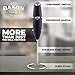 Hand MILK FROTHER - drink mixer portable Electric mini foam maker with stainless whisk - accessories for bulletproof coffee, cappuccino, latte, frappe, matcha - battery operated milk foamer (Black)