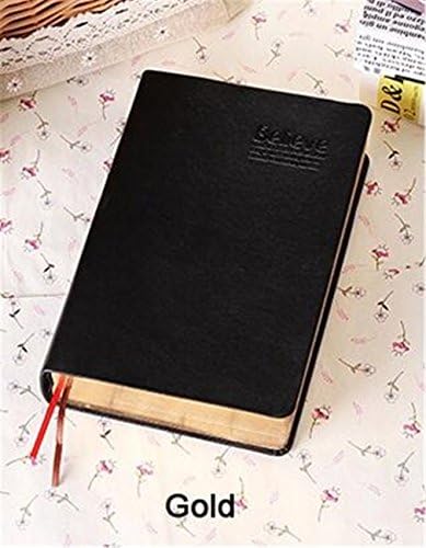 Vintage Thick Paper Notebook Notepad Leather Bible Diary Book Journals School Office Supplies Gold