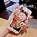 WATACHE Case for iPhone Xs/X5.8,Glitter Luxury Cute Shiny Bling Rhinestone Diamond Mirror Makeup Protective Cover Case with 360 Degree Rotating Ring Kickstand for iPhone Xs/X(Rose Gold)