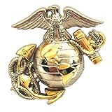Eagle Emblems Men's U.S.M.C. Emblem Left Gold & Plated