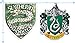 PopFunk Classic Harry Potter Slytherin Logo Teen Juniors Womens Premium Cotton Cap Sleeve Graphic T-Shirt & Stickers (Small)