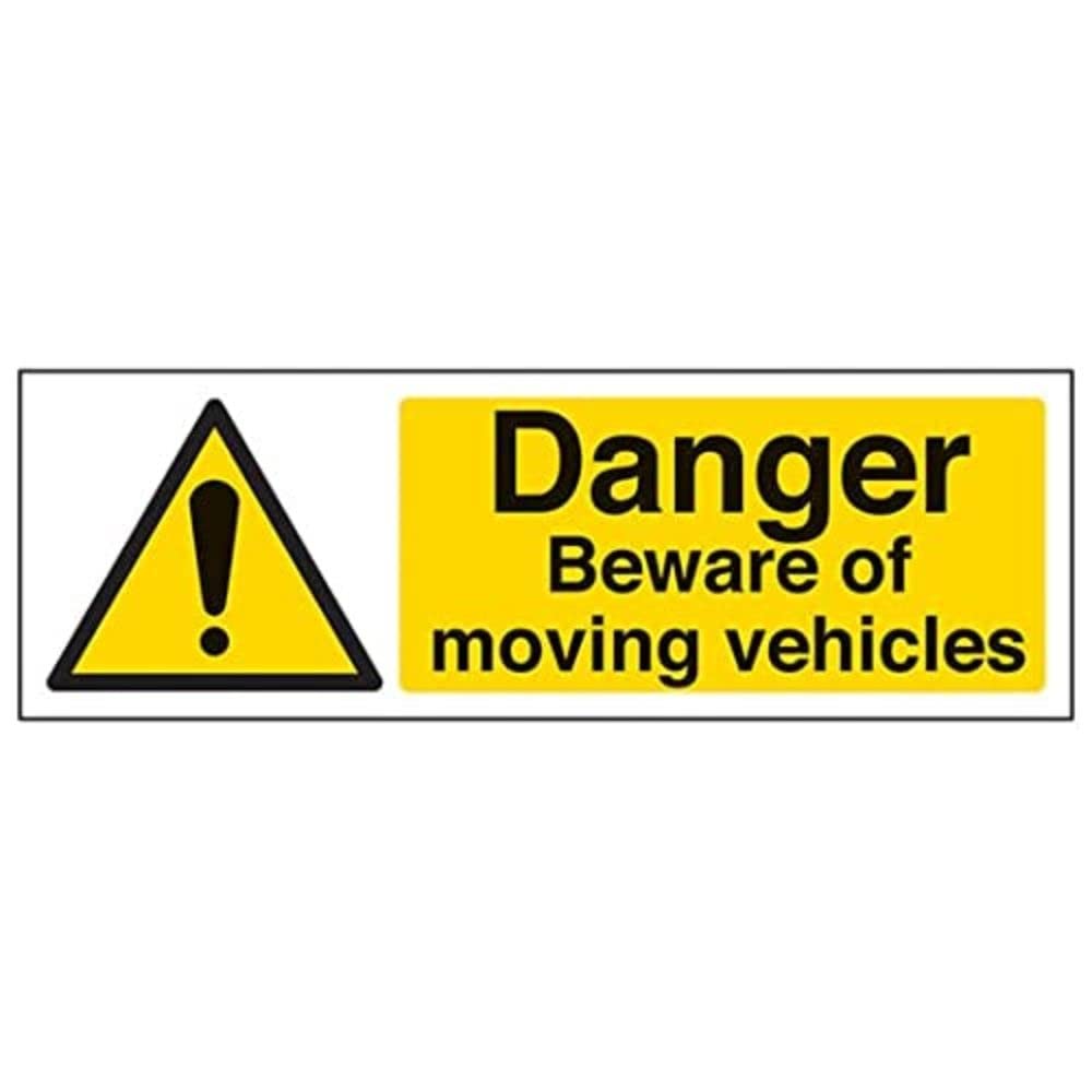 V Safety Eco Friendly Warning Vehicle- Danger Beware Of Moving Vehicles - 200 X 300mm
