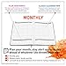 Day Planner - Professional Goal Planner, Calendar & Gratitude Journal to Increase Productivity, Time Management & Happiness - Vegan Leather Softcover, 24 Hourly Planner, Undated 6 Months Work Planner
