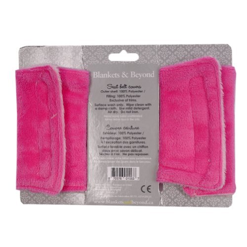 Blankets and Beyond Super Plush Baby Zebra Strap Cover Pink