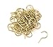 yueton 50pcs Metal Screw-in Ceiling Hooks Cup Hooks (Gold)