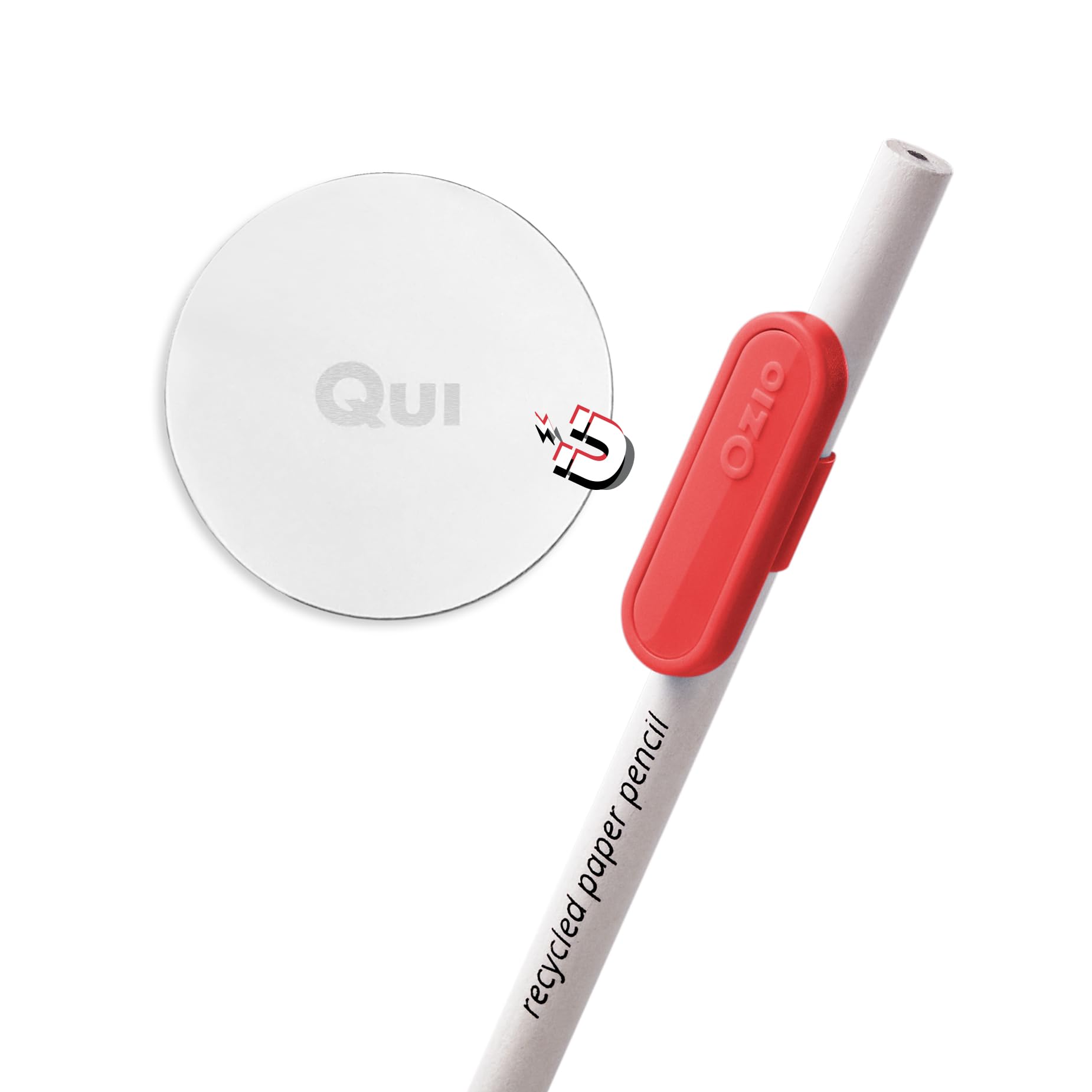 Ozio Magnetic Pen Holder, Refrigerator Pen Holder, Pencil Holder Clip with Magnet, Desk Gadgets, Office Accessories, Red — image 1
