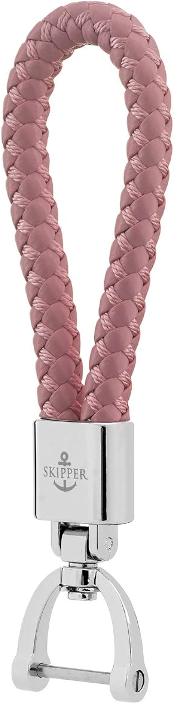 Skipper Key ring made of faux leather and stainless steel 8603 pink