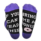 SherryDC If You Can Read This Bring Me Wine Beer Coffee Tacos Donut Funny Sayings Crew Socks