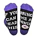 SherryDC If You Can Read This Bring Me Wine Beer Coffee Tacos Funny Sayings Crew Socks