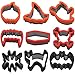 JoinBo 9 Pieces Stainless Steel Halloween Cookie Cutters for Halloween Cookies, with Vampire teeth, Skeleton, Coffin, Cat, Spider, Bat, Pumpkin, Witch's Hat and Ghost Cookie Cutter