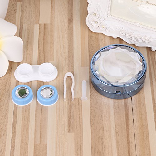 Sarora Mini Contact Lenses Box - Diamond Exquisite Contact Lens Travel Kit Case with Mirror for Home and Travel (Gold) - Thumbnail 5