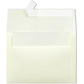 4.5 x 5.5 Inches A2 Ivory Envelopes for Invitations 50 Pack - Small Self Seal Envelopes, Perfect for Invites, RSVPs, Cards & Mailing (Peel & Seal)
