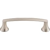 Top Knobs M1292 Asbury Collection 3-3/4" Rue Pull, Brushed Satin Nickel