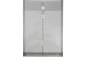 JAM PAPER Plastic Envelopes with Button & String Tie Closure - Legal Open End - 9 3/4 x 14 1/2 - Smoke Gray - 12/Pack