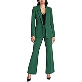 Agenlulu Women's 2 Piece Suits Business Casual Outfits Long Sleeve Solid Blazer Pantsuits Professional Office Work Sets
