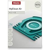 Miele HyClean Air TU Vacuum Cleaner Bags for Miele Guard L1 Vacuum Cleaners, Pack of 4 Vacuum Bags and 1 AirClean Exhaust Fil