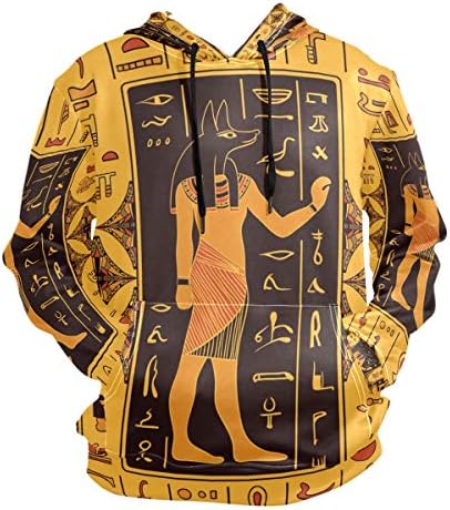 CoolPrintAll Egyptian Decor Men's Pullover Hooded Sweatshirt