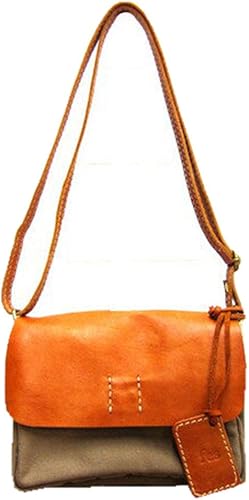 本牛革 キャンバス素材 ショルダーバック Fesフェス ３色 オーク カーキ ネイビー 牛革 ショルダーバック ハンドメイド ナチュラル レザー バッグ レディース サライシリーズ オーク ショルダーバッグ Amazon