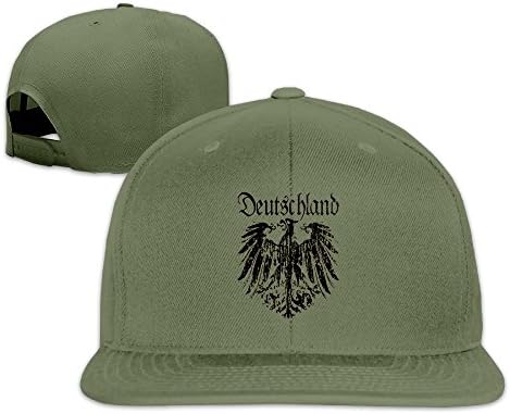 Unisex Live Nice - Black Deutschland Eagle Rock Climbing Classic Cotton Hat Adjustable Plain Cap ForestGreen