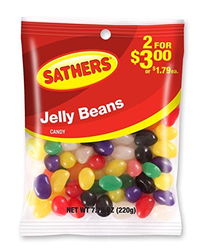 Sathers Jelly Beans, 7.75 Ounce Bag, Pack of 12