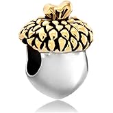 Chili Jewelry Acorn Charm for Women Mom Daughter Compatible with Pandora Bracelets