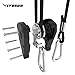 VIVOSUN 1-Pair 1/8 inch 8ft Adjustable Heavy Duty Grow Light Rope Hanger w/Reinforced Metal Internal Gears, Loose-Proof Design (150lbs Weight Capacity)